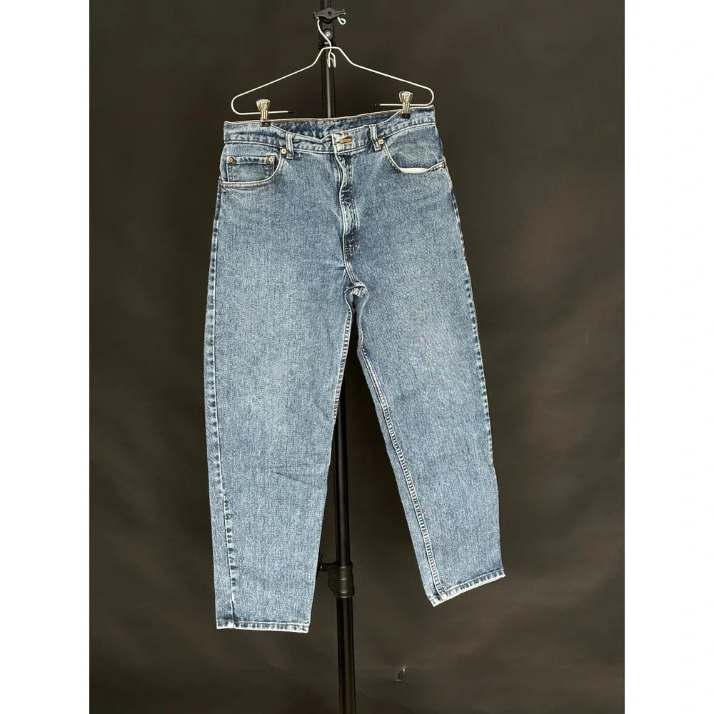 90's Vintage Levi's 550 Relaxed Fit Denim Blue Jeans Mens Sz‎ 36x30 Actual 33x29